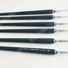 6 шт./компл. акварель кисти конский волос Короткая Деревянная ручка художник Краски кисти головы ручка товары для профессионального искусства