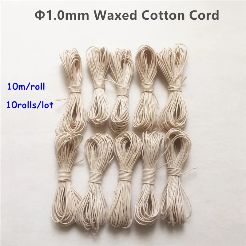 

Chenkai DIY Rope 50m 1.0mm Waxed Twisted Waxed Cotton String Line Thread Cord DIY Silicone Baby Teether Beads Toy Jewelry