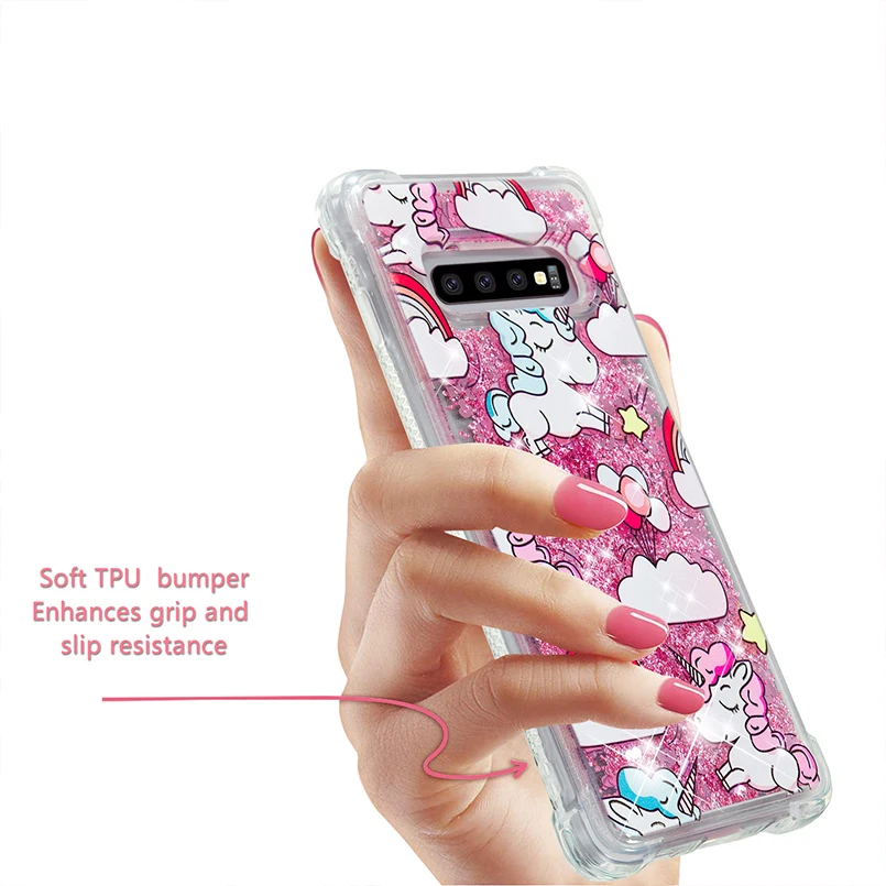 

Luxury Glitter Liquid Sand Quicksand Cute Case For Samsung A6 A7 2018 Transparent Clear Case Cover For Samsung S8 S9 S10 Plus