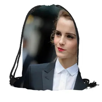 

Custom Emma Watson Printed Drawstring Backpack Silk Soft Bag Large Sapacity More Size Custom You Image