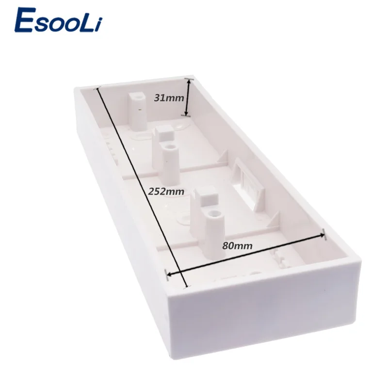 Esooli внешняя Монтажная коробка 258 мм* 86 мм* 34 мм для 86 типа тройного сенсорного переключателя или розетки применяются для любого положения поверхности стены