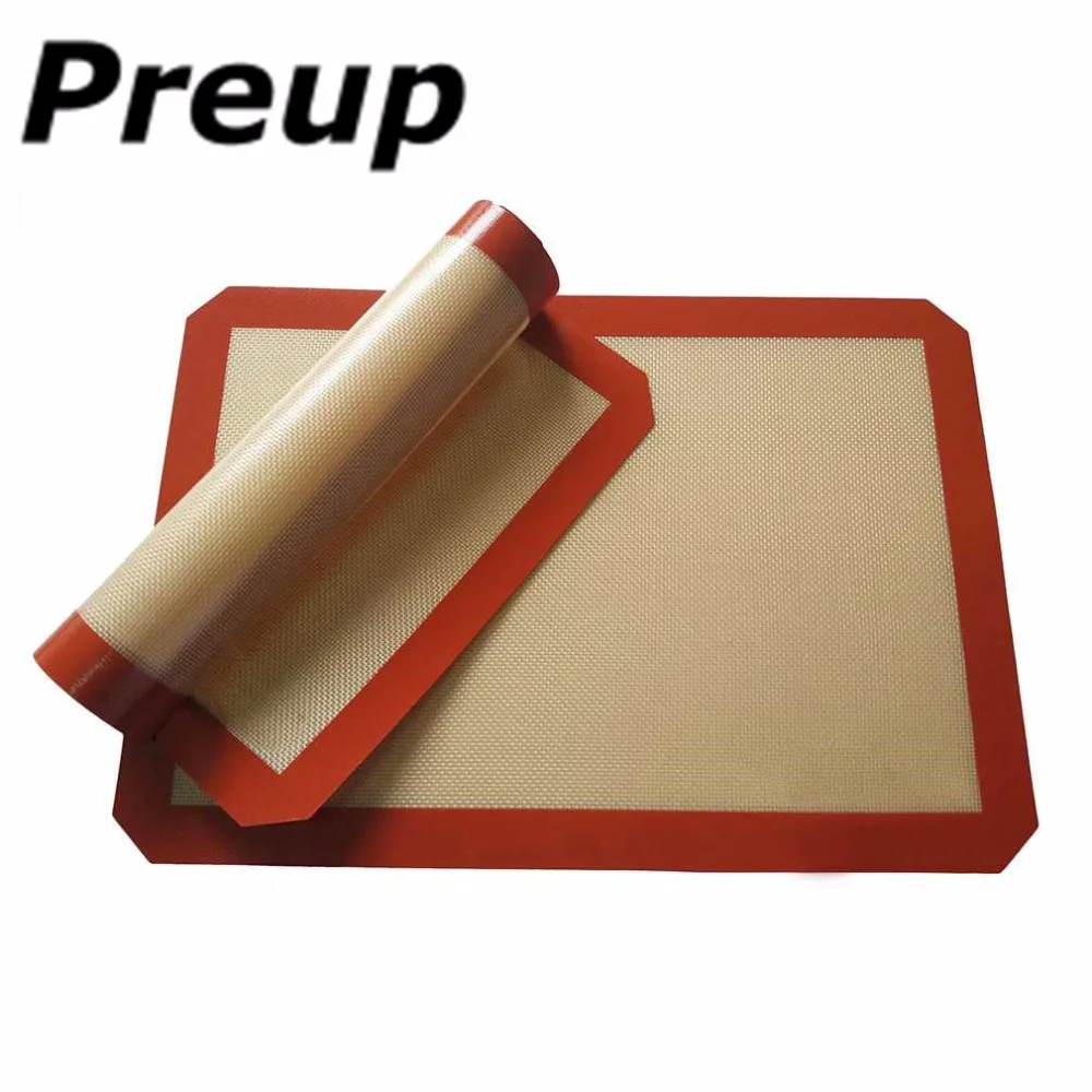 Preup Reusable Non Stick Silicone Glass Fiber Baking Mat Pad Sheet