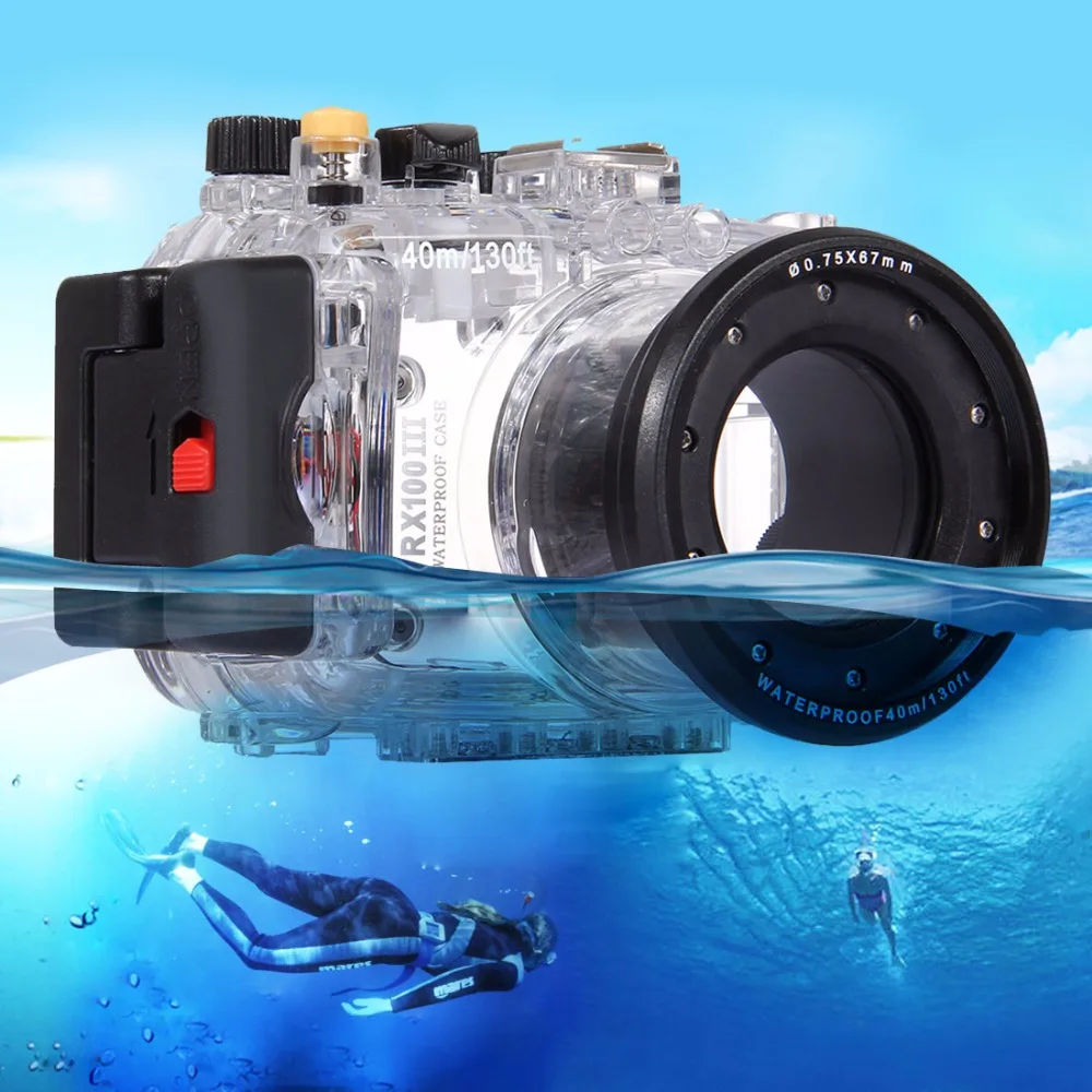 PULUZ 60m Underwater Depth Diving Case Waterproof Camera Housing for
