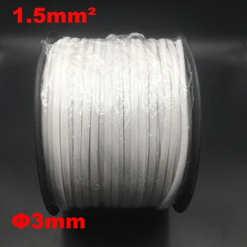 

1roll 1.5mm2 PVC 3mm ID White Handwriting Ferrule Printing Machine Number Plum Tube Wire Sleeve Blank Cable Marker