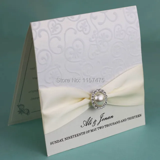 hi6007 customized elegant white wedding invitation cards with ivory elegant white wedding invitations
