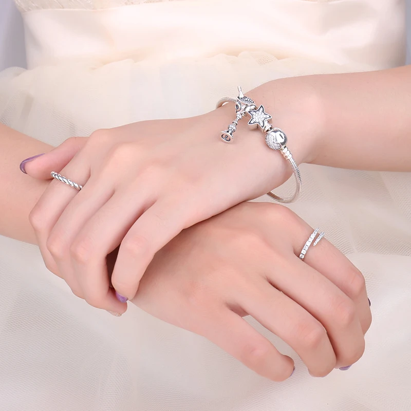 JewelryPalace Потрясающие Морская звезда кубического циркония 925 пробы Серебряный Шарм