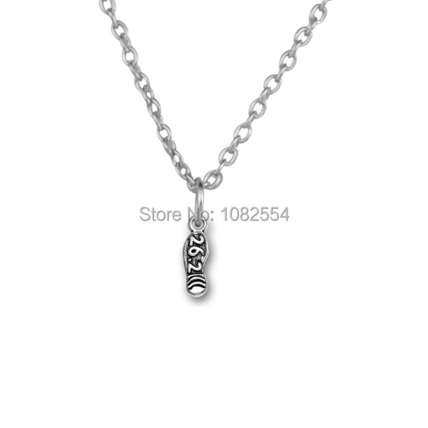 Wholesale Antique Silver Full Marathon Necklace 26.2 Mile Running Shoe Charm | Украшения и аксессуары