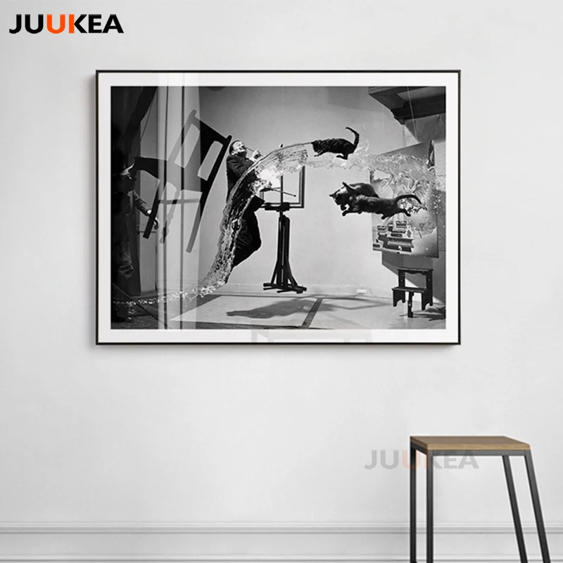 

Classic Black White Photo Salvador Dali Precious Canvas Print Painting Poster Art, Wall Pictures For Living Room, Home Decor