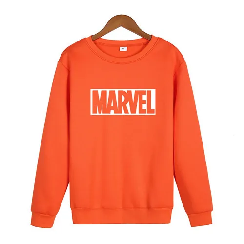 Толстовки Hombre MARVEL Sudaderas в стиле хип-хоп для мужчин s/Madam бренд с буквенным принтом пуловер с капюшоном Толстовка приталенная мужская Толстовка - Цвет: 570range