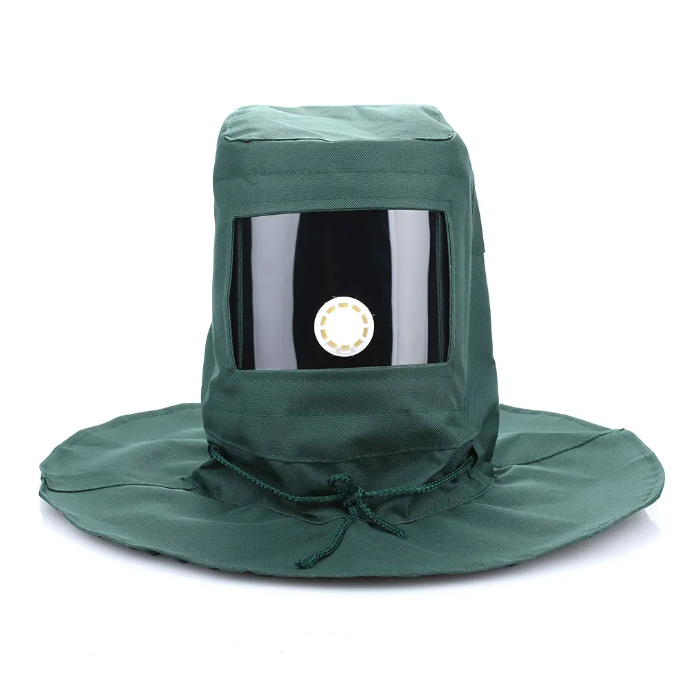 

Sand Blasting Hood Anti Wind Dust Protective Multifunctional Sand Blasting Mask Dustproof Breathable Sand Blasting Cap