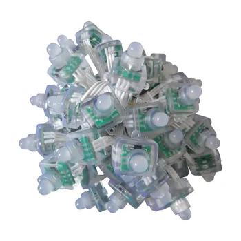 

200pcs T1515 WS2811 12mm 1 led pixel module F8 RGB node IP68 LED White string square outdoor advertising lamp light DC5V
