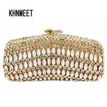 Laisc красными стразами клатч роскошный кристалл сцепления вечерняя сумочка Радуга алмаз свадебный банкет мешок Pochette партия Кошелек SC110