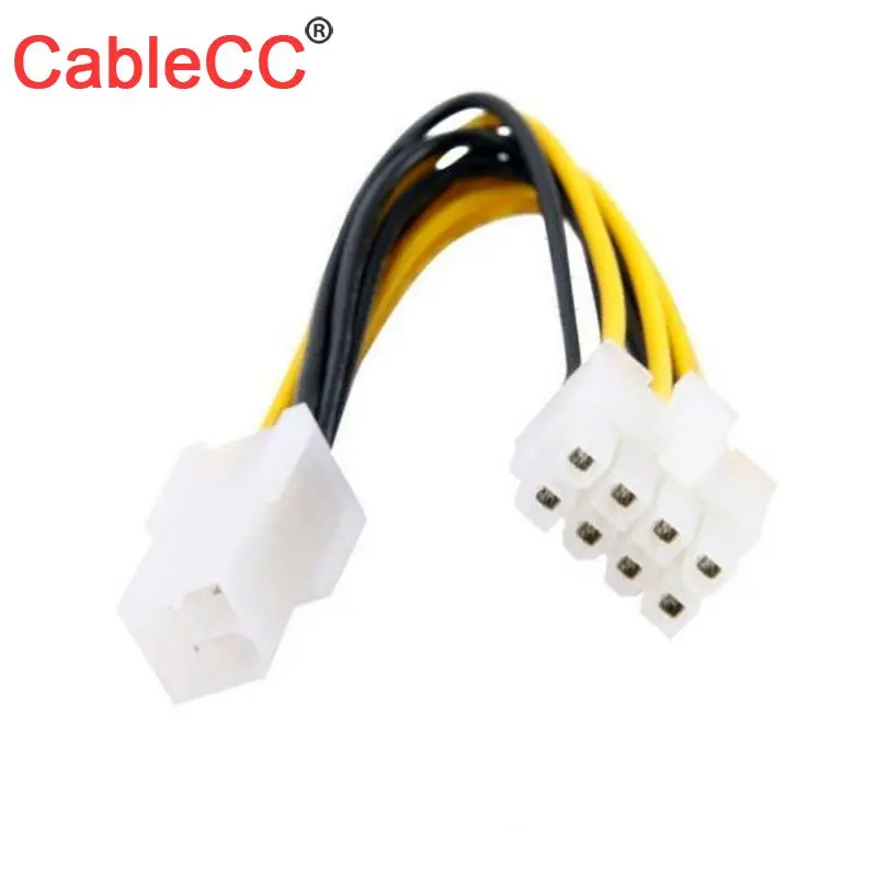 

CableCC 4Pin to 8 Pin EPS 12V ATX Motherboard Power Supply Adapter Converter Cable 10cm