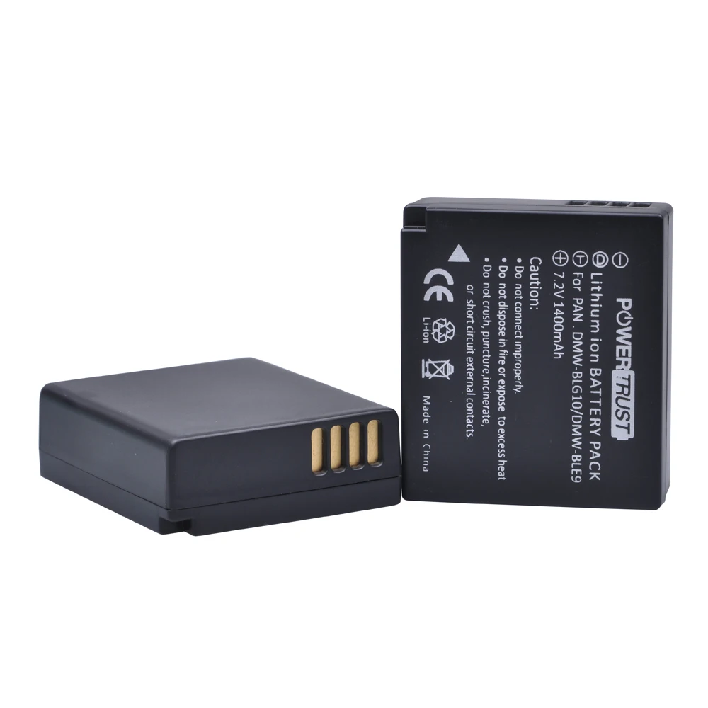 2Pcs DMW BLG10 BLG10E BLG10PP BLE9 BLE9E Battery for Panasonic Lumix