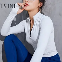 Женские спортивные рубашки на молнии с длинным рукавом, топы для фитнеса, быстросохнущие футболки для тренировок на открытом воздухе, футболки для бега, йоги, женская одежда