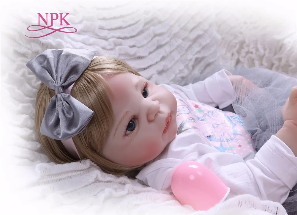 NPK Boneca Reborn современные полный винил Reborn Детские игрушки, куклы как живые, детский подарок на день рождения Рождество Горячие Игрушки для девочек