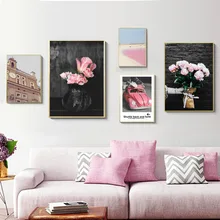 Beach Posters Scandinavian Style Poster vintage Flower Wall Art Canvas Prints Landscape Canvas Pictures For Living Room Unframed