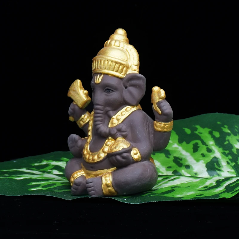 Декор для дома Ganesha статуэтки Будды керамическое украшение фиолетовый песок