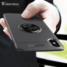 Чехол для Iphone X xr xs max автомобильный держатель Стенд Магнитный палец кольцо кронштейн ТПУ задняя крышка для Iphone 7 8 6 s плюс 5 5S чехол se