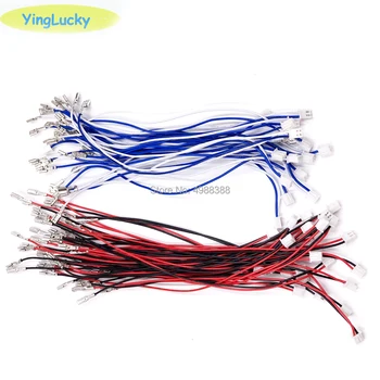 

10PCS 2.8mm 4.8mm terminal female connector with 2 pin plug Cable joystick /button wires For Arcade Game Machines Accessories