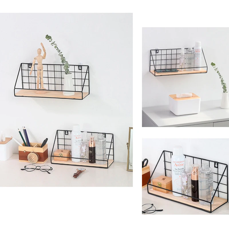 المعادن و الخشب رف جدار الحديثة لوفت المسكن تخزين الرف خزانة CD/DVD رف/برج النوم مطبخ ديكور المنزل الرف-TN