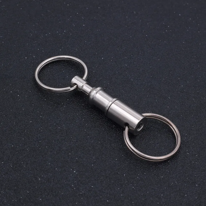 

Pull-Apart Key Rings Dual Detachable Key Ring Snap Lock Holder Removable Keyring Car Turbo piston Keychain Motorcycle Keyfob
