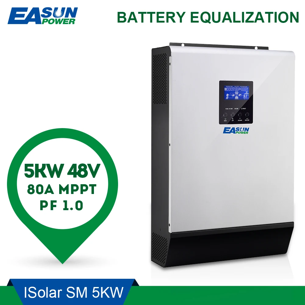 EASUN POWER 5000W Solar Inverter 80A MPPT Off Grid Inverter 48V 220V