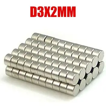 

2000pcs D3*2MM D3x2mm Nickel-plated N38 Strong Magnet Craft Model Super Powerful Rare Earth Disc NdFeB Magnet Neo Neodymium