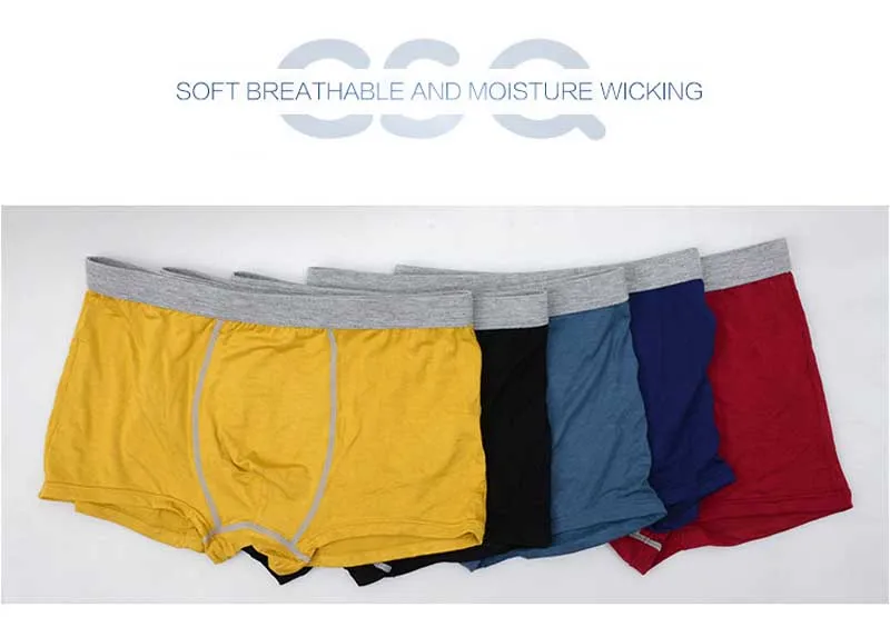 2018 Shorts Mens Underwear Soft Boxers Cotton Modal Boxer Men Solid Boxer Shorts Plus Size Boxers Mens Underwear (7)