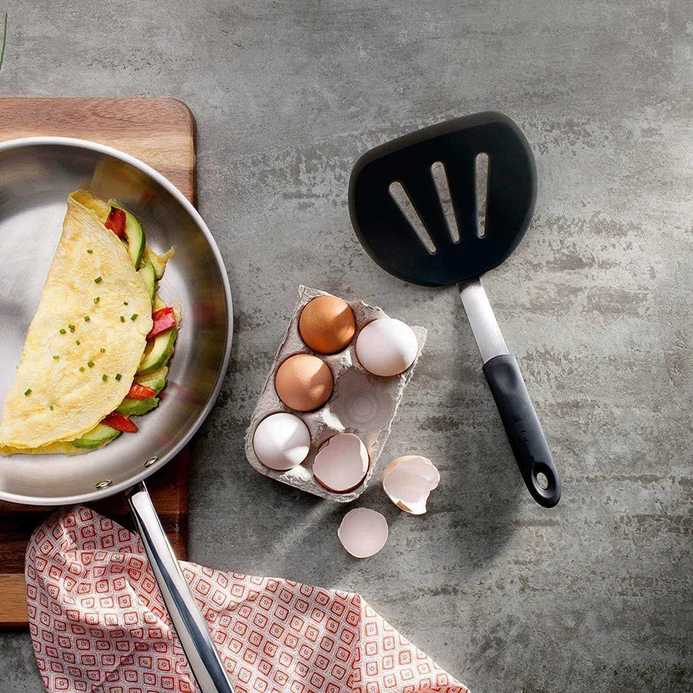 Premium Flexible Silicone Turner Spatula, Perfect Pancake Flipper, Egg