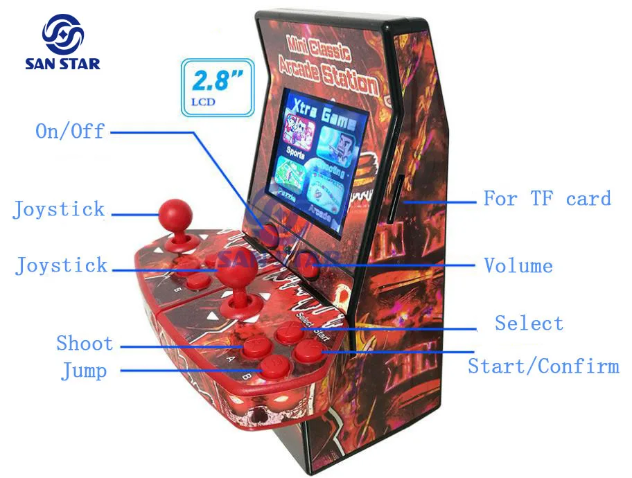 2P mini arcade toy 8 