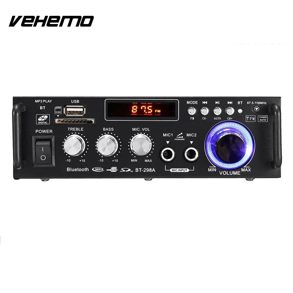 

Car Power Amplifier Power Amplifier Portable Auto Power Amplifier Bluetooth Home Remote Control 600W High Performance