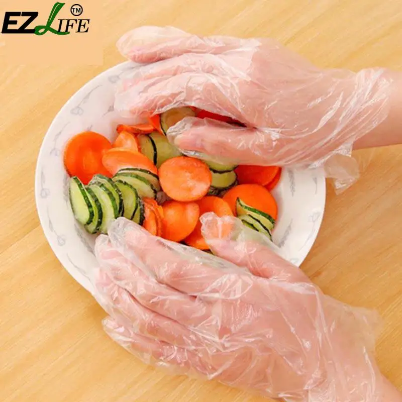 EZLIFE 100 шт. одноразовые резиновые перчатки Ресторан Главная Услуги питание гигиены HD0212 - изображение