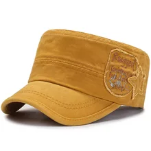 Женская и мужская вымытая хлопковая военная шапка с аппликацией значок звезда плоский верх изогнутая купюра потертая винтажная кепи почтальон Кепка