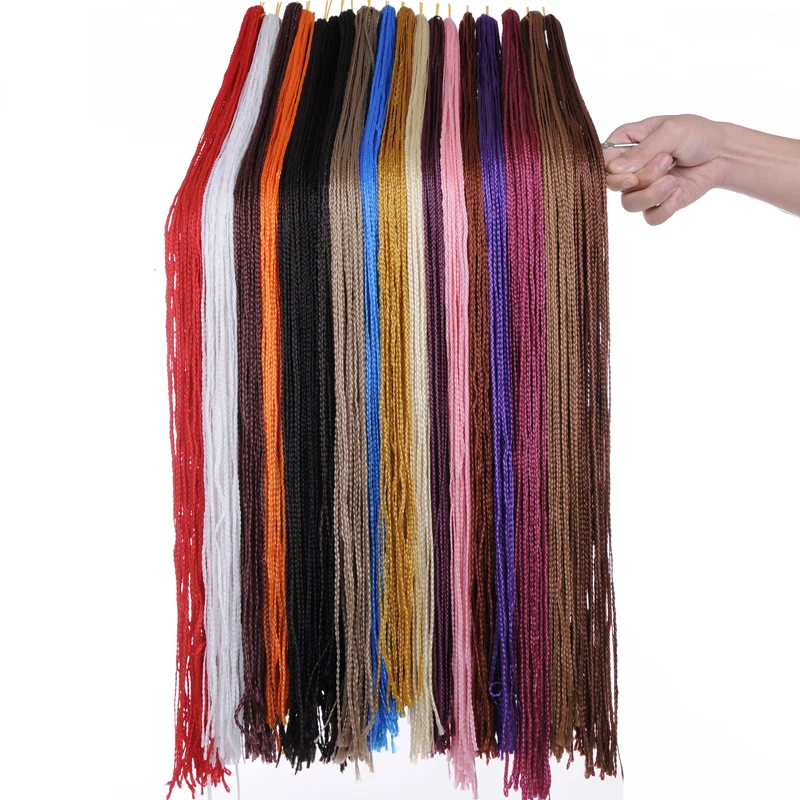 Eunice Synthetic Crochet Hair Braided 3S Box Braids Small Size Zizi Hair 28INCH 3pieces/lot High Temperature Fiber Free Shipping