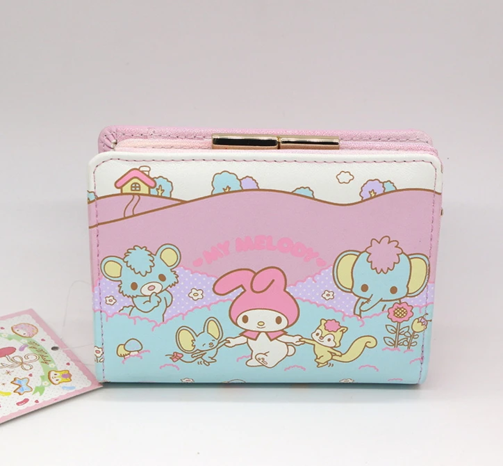 

Genuine my melody wallet female fashion small wallet cute High quality PU and High capacity Side to enlarge banknotes
