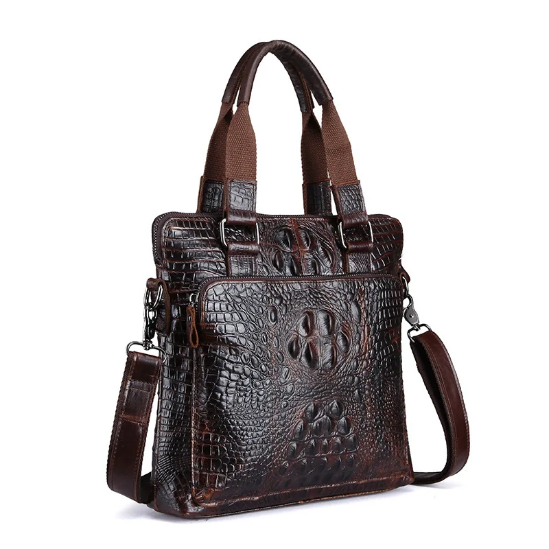 Men Handbag Crocodile Grain Genuine Leather briefcase Business Messenger Bag Shoulder Bags delicate ad luxurious maleta Cowhide |