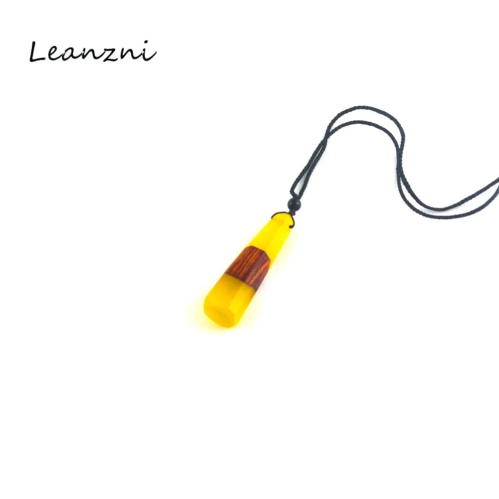 Leanzni новые модные украшения ретро деревянные смолы подвески мужские и женские