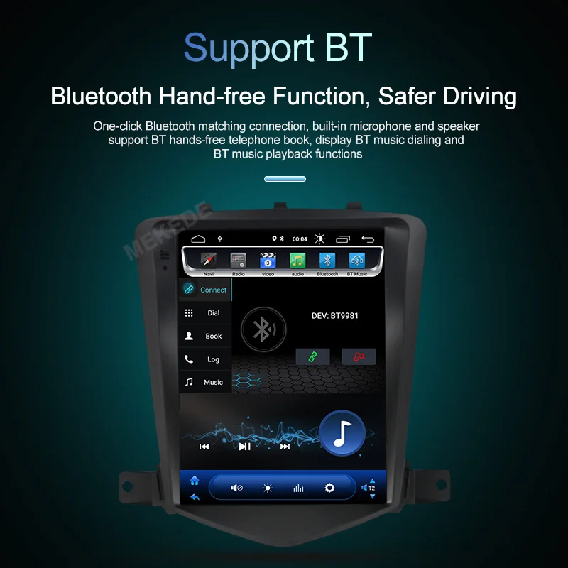 Top New arrival!Mekede Vertical screen quad core Android 8.1 Car GPS Navigation Radio for Chevrolet CRUZE 2008-2015 with IPS screen 1