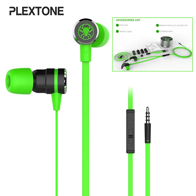 Plextone G20 Игровые наушники магнитные стерео двойные басы Наушники 3,5 мм разъемы 2,2 м кабель пены памяти для ПК и телефона