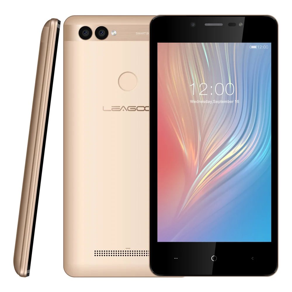 LEAGOO Power 2 5.0inch Android 8.1 Mobile Phone MT6580A Quad Core 8MP Dual SIM 2GB 16GB Fingerprint Dual SIM WCDMA 3G Smartphone