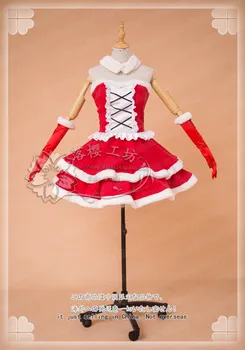 

DATE A LIVE Tokisaki Kurumi Christmas Red Cosplay Costume Free Shipping