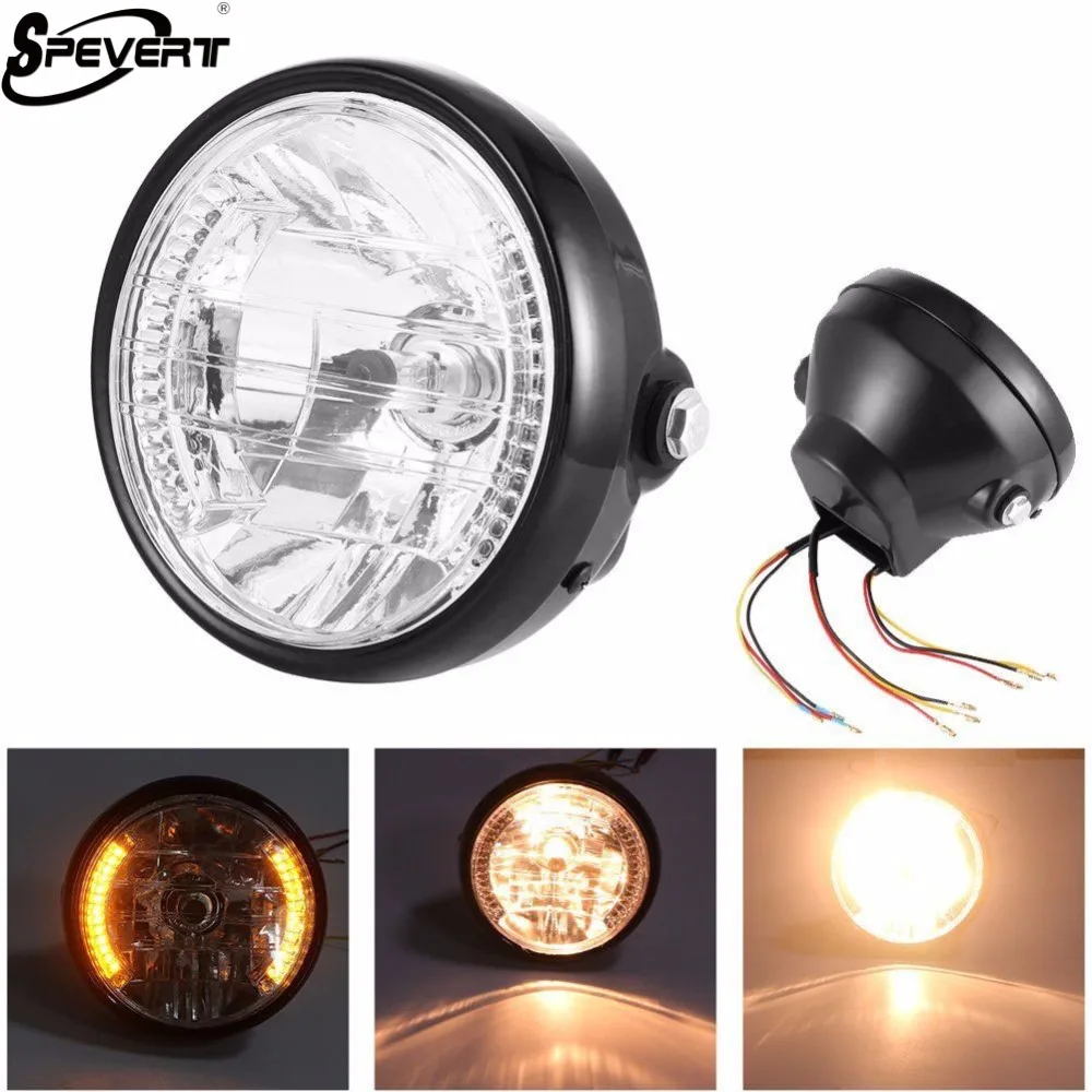 Спиверт 35 Вт 7 дюймов H4 9003 светодиодные мотоциклетные фары для Harley с Halo ангельские