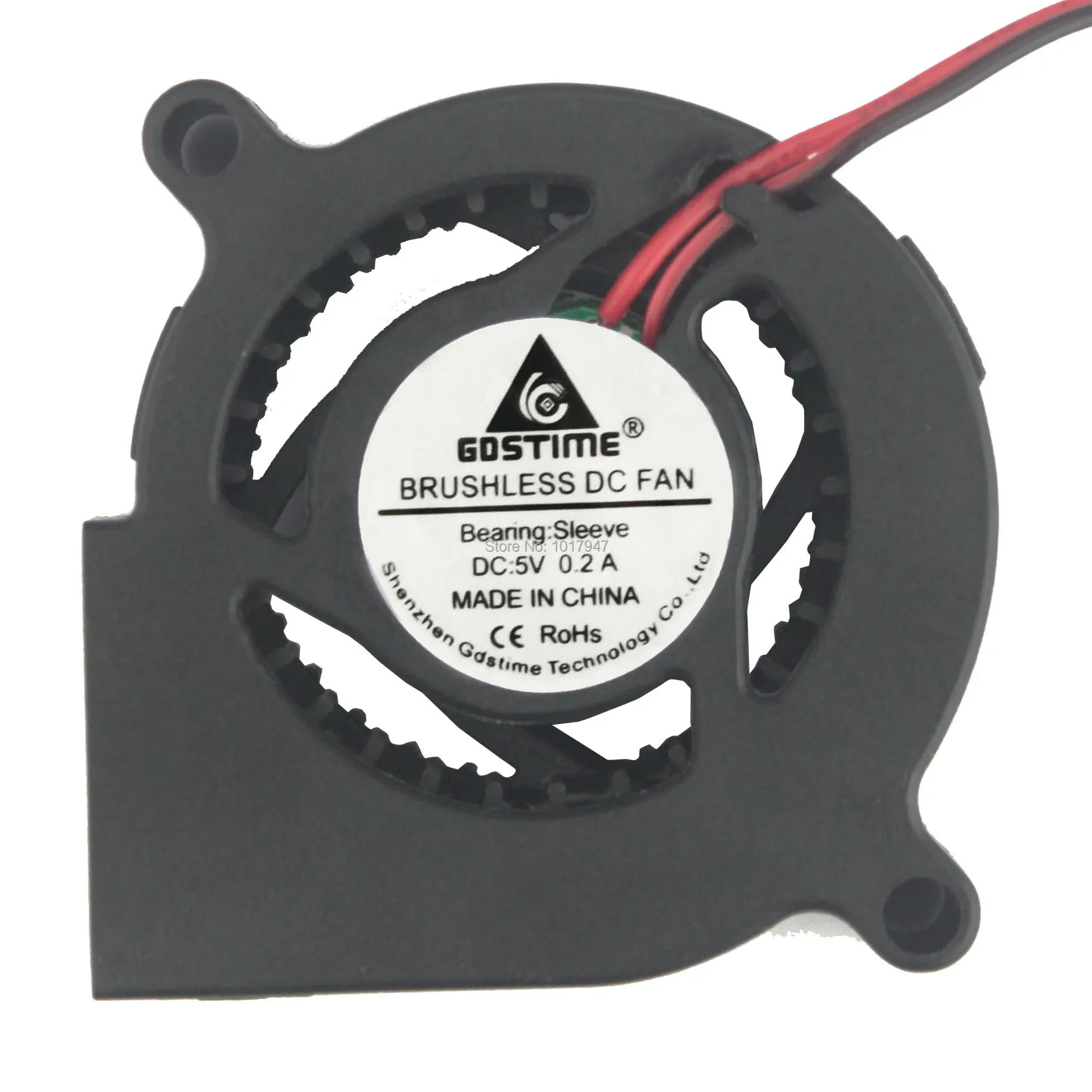 

1pcs Gdstime 5V 2Pin DC 5cm 50mm x 20mm Centrifugal Cooling Cooler Blower Fan