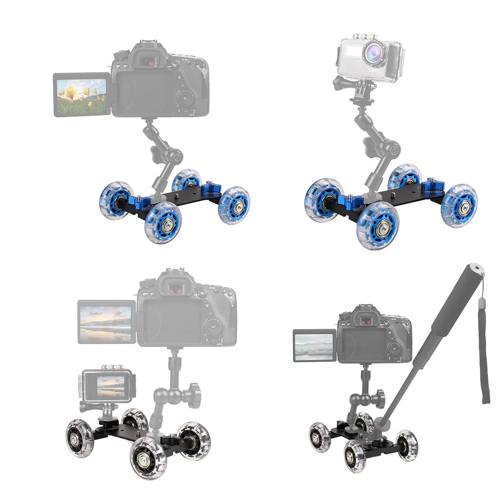 skater para dslr câmera deslizante faixa dolly carro & braço mágico