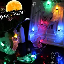 Огни Хэллоуин страшный призрак в форме светодиодный светильник для праздничного оформления сказочная гирлянда для фестиваля вечерние Реквизит Поставки JQ