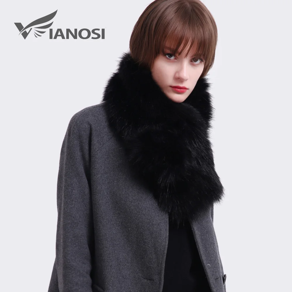VIANOSI Winter Warm Scarf Faux Fur Collar Women Solid Color Scarf VA263solid color scarves