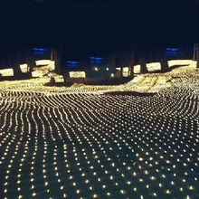 Светодиодный сетчатый Рождественский светильник s 2 м X 2 м 220 В с вилкой европейского стандарта, водонепроницаемый светодиодный сетчатый светильник park, отель, уличный праздничное украшение для вечеринки, свадьбы