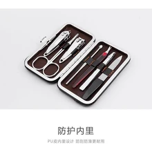 Кусачки для ногтей, 7 шт. кусачки для ногтей, набор для маникюра, нержавеющая сталь, черные кусачки для ногтей, ножницы