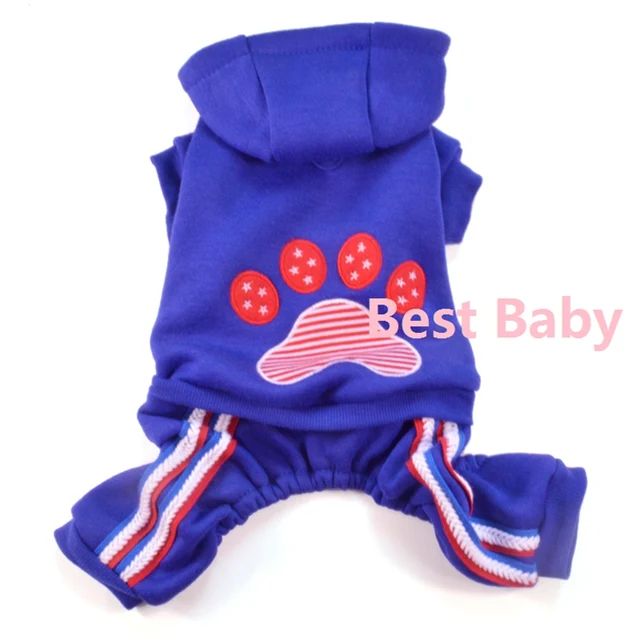 Paw Tracksuit Dog Clothes For Little Dogs Winter Sporty Warm New Costumes For Cats Animals